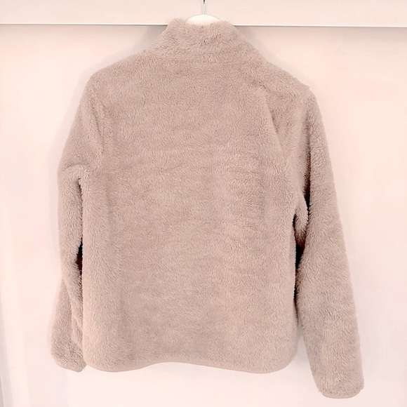 Uniqlo Beige Fluffy Yarn Fleece Full-Zip Jacket Size M - Picture 3 of 4
